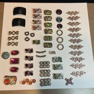 55 Vintage Jewelry Pieces & Parts For Repairs & Jewelry Making (Missing Stones)
